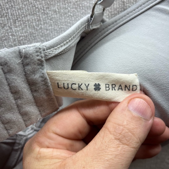 Lucky Brand 40C Padded Wireless Bra Womens Light Gray Super Soft 2168 - Picture 3 of 7